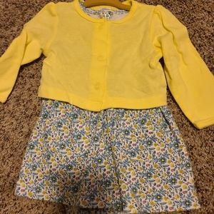 6 month baby girl dress with matching cardigan